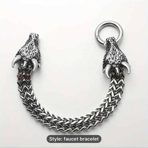 Silver Dragon Claw Bracelet - Picture 1 of 5